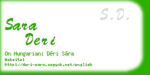 sara deri business card